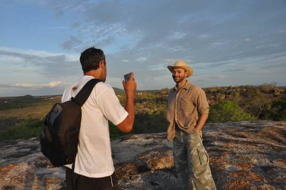 Entrevistando o Djair no Lajedo Sítio Bravo, na região de Cabaceiras - PB
